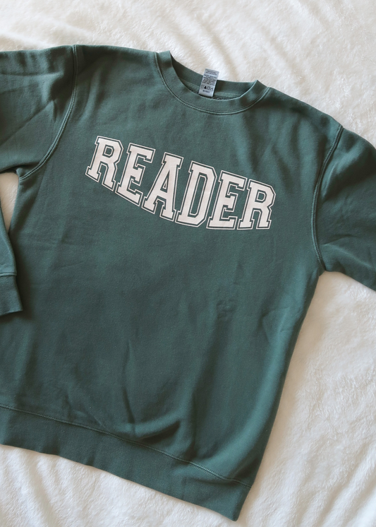 'READER' Crewneck - Green